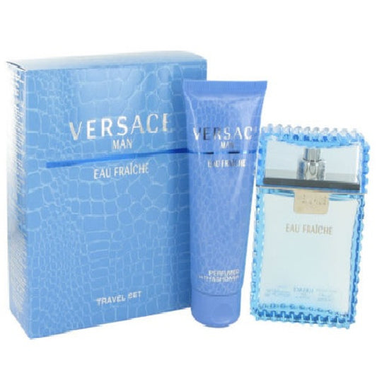 Versace Man Eau Fraiche by Versace 2pc Gift Set for Men 3.4 oz EDT + Shower Gel