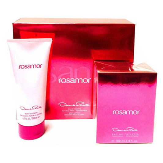 Rosamor by Oscar de la Renta 2pc Gift Set for women 3.4 oz EDT + 6.7 oz Body Lotion