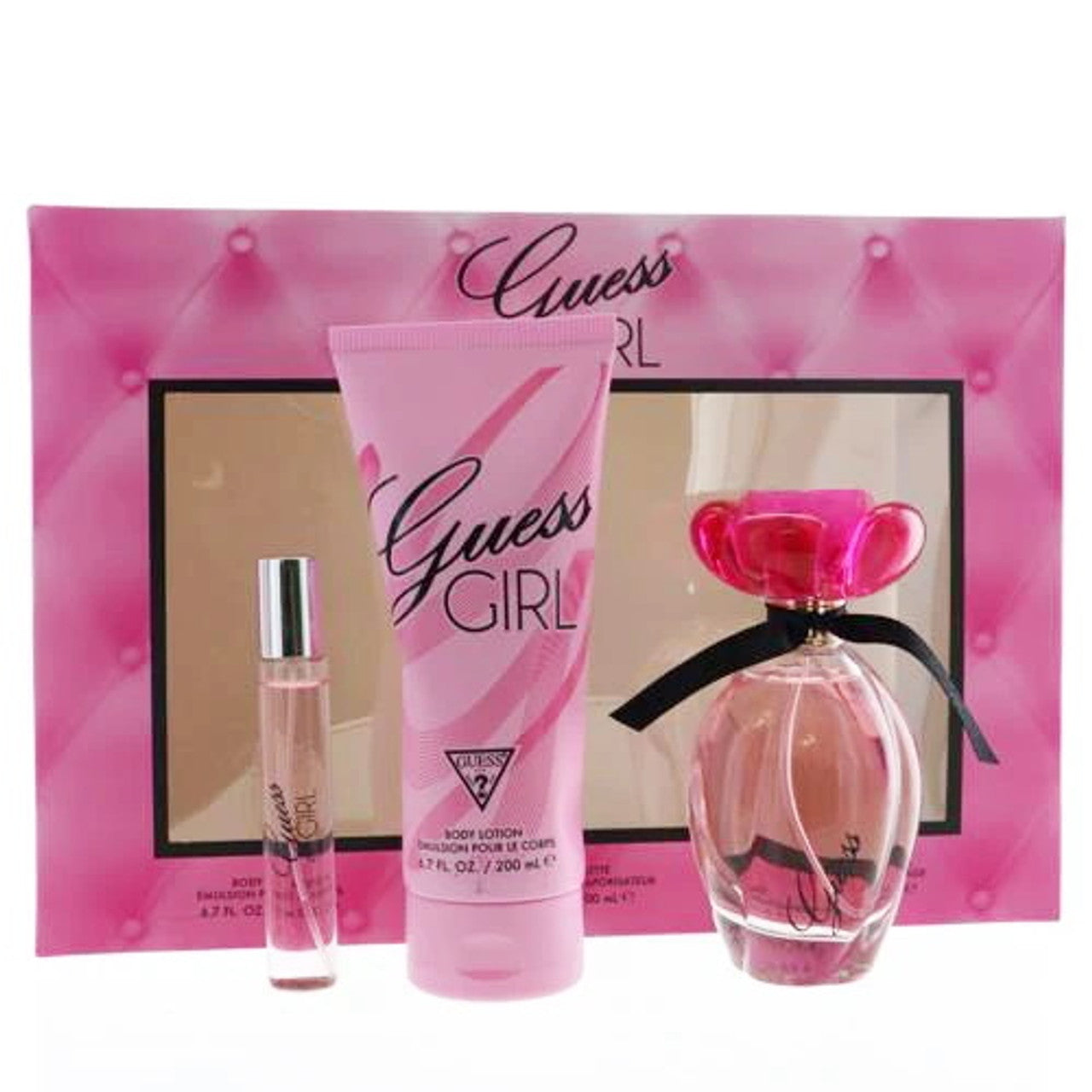 Guess Girl by Guess 3pc Gift Set EDT 3.4 oz + Body Lotion 6.7 oz + Mini 0.5 oz for Women