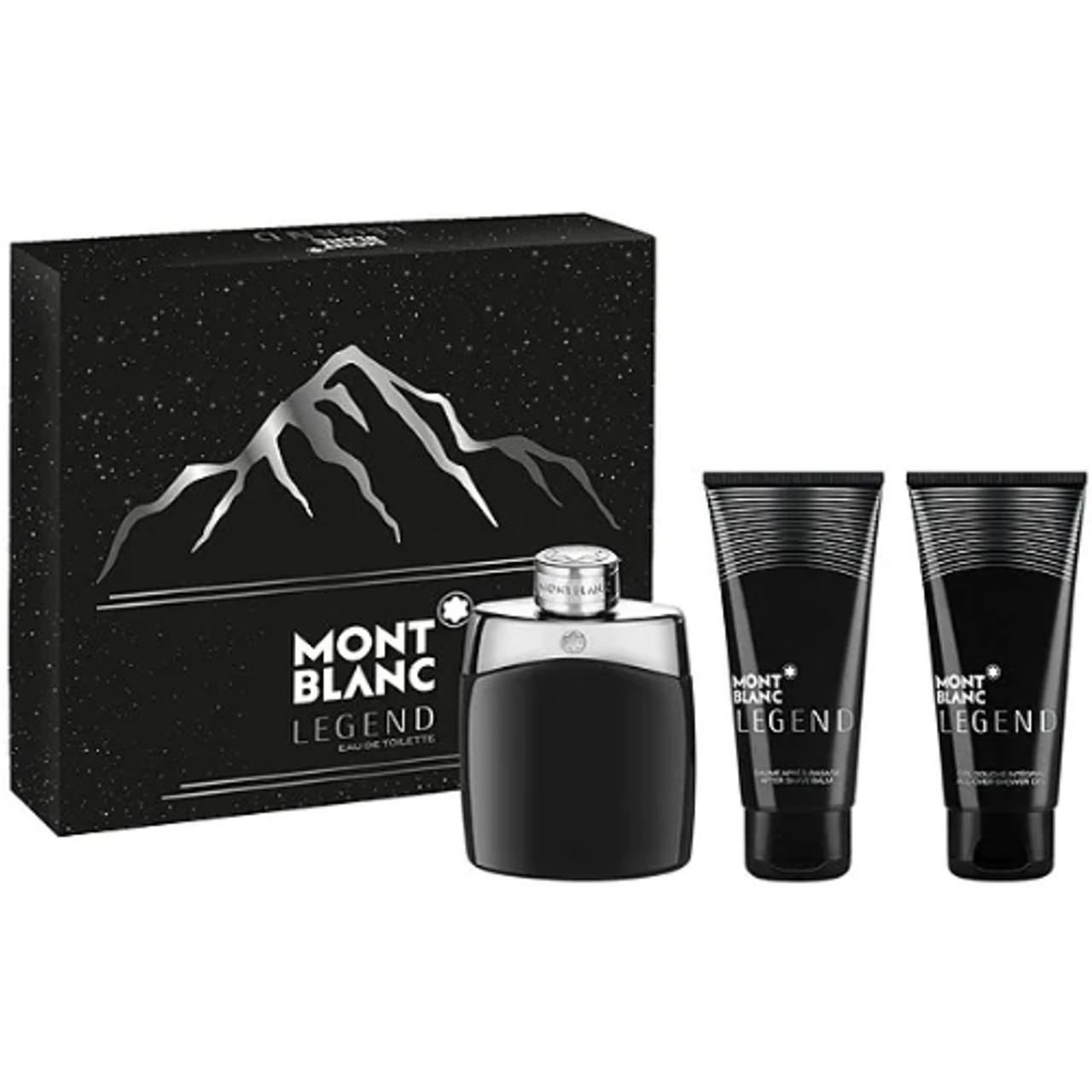 Mont Blanc Legend by Mont Blanc 3pc Gift Set 3.3 oz EDT + After Shave Balm + Shower Gel for Men