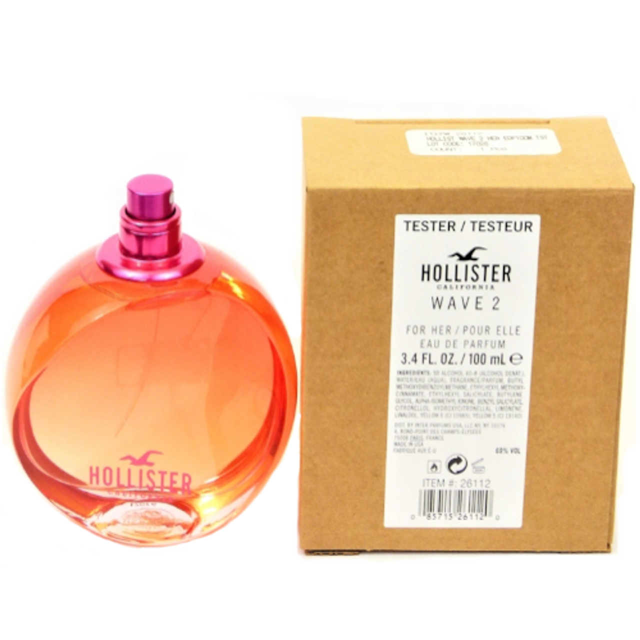 Hollister Wave 2 by Hollister 3.4 oz EDP for Women Tester