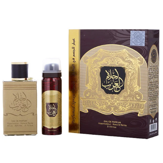 Ahlam Al Arab by Ard Al Zaafaran 2.72 oz EDP + Deodorant Perfumed Spray for Unisex