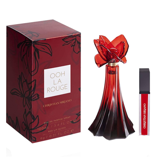 Ooh La Rouge by Christian Siriano 3.4 oz EDP + 0.21 oz Red Lip Gloss for Women