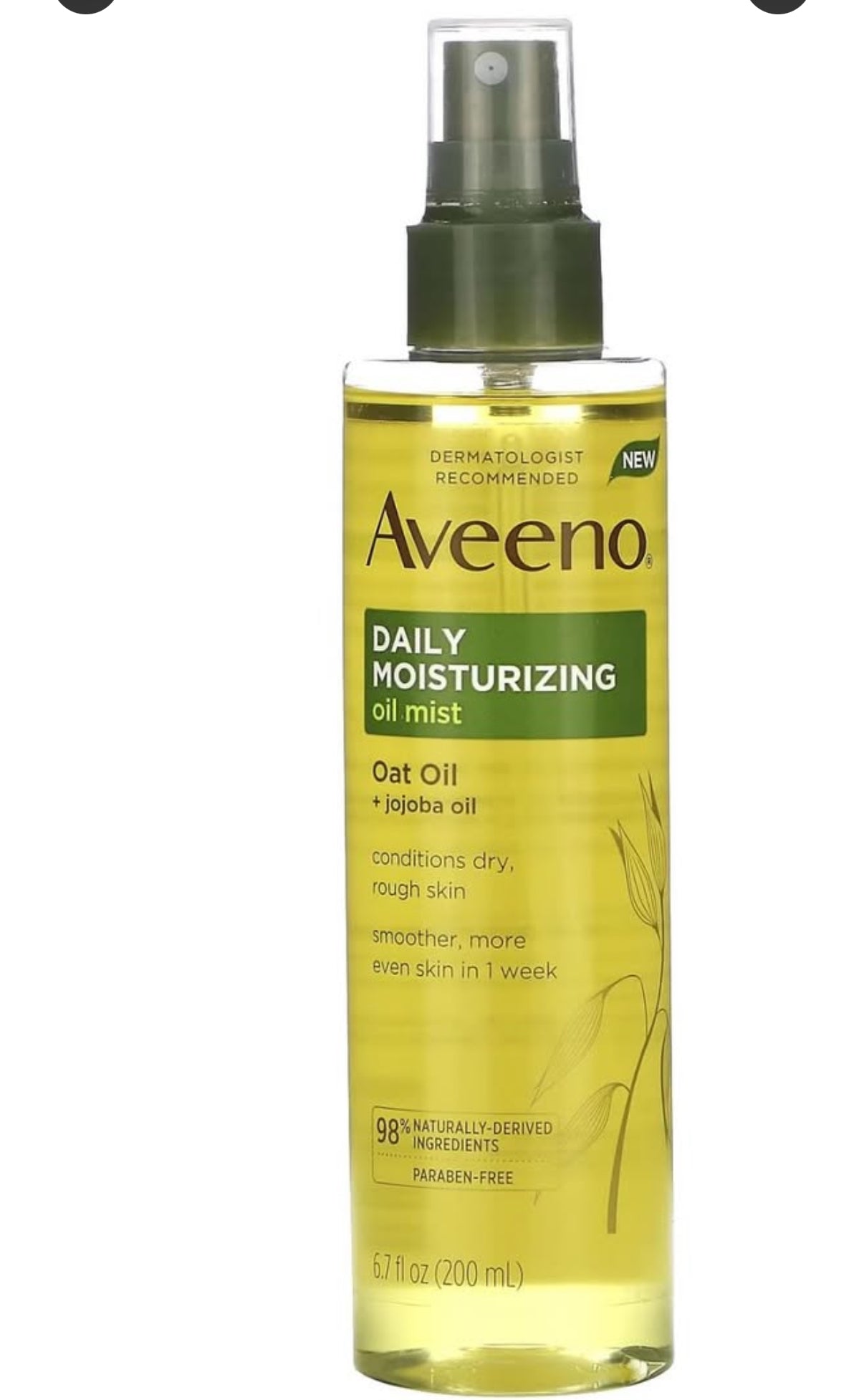 Aveeno Daily Moisturizing Dry Body Oil Mist Oat & Jojoba Oil for Dry Skin 6.7 Oz